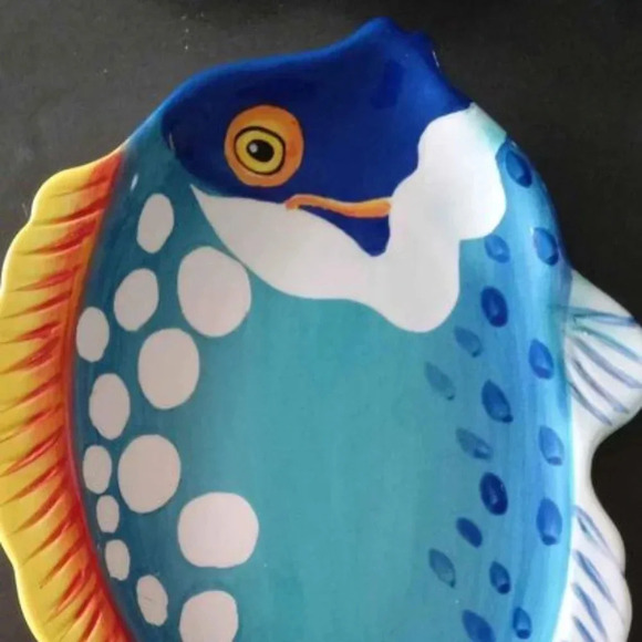 Vintage Dolce Vita  Big Fish Collection Salad set of 4 plates - Picture 4 of 5